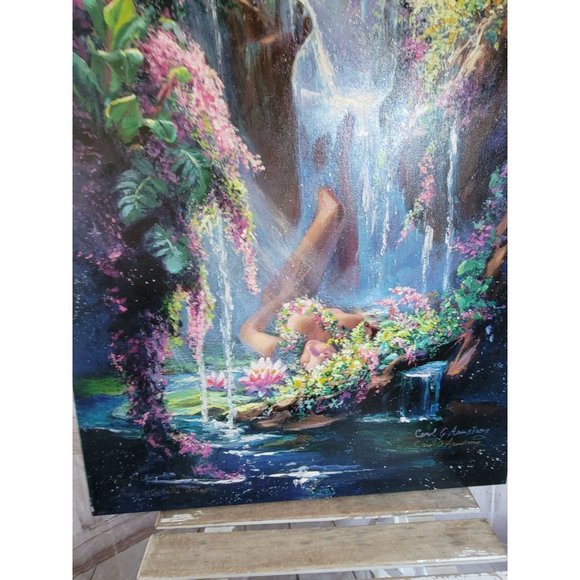 Carl g Armstrong Lady of the falls painting nude w - Picture 4 of 11